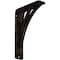 Ekena Millwork Nevio Wrought Iron Bracket, (Single center brace), Antiqued Bronze 1 1/2"W x 5 1/2"D x 8"H BKTM01X05X08SNEABZ - alternate 1